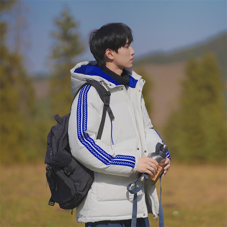 港风潮牌新款织带连帽棉服潮流保暖棉衣M086-P95控139,男装棉衣,星座717