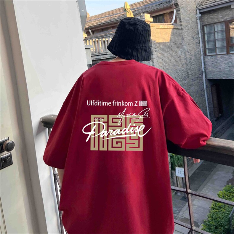 220g纯棉美式夏季短袖t恤男DT407-特批19控38,男装T恤,电商B370