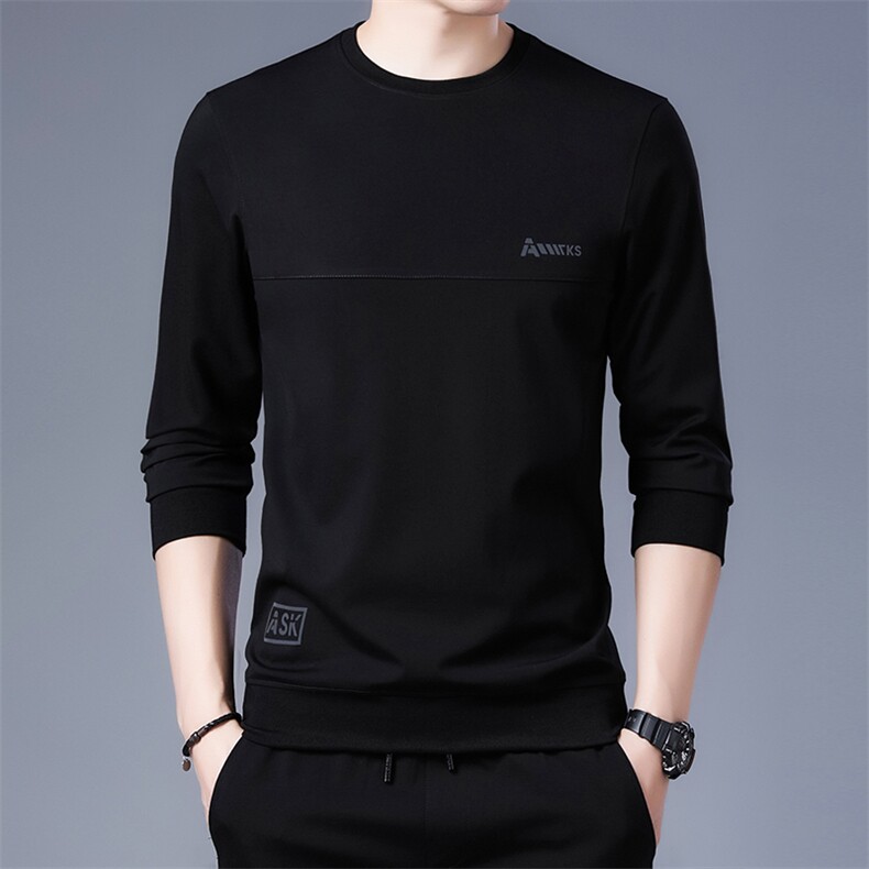 SA8915钱塘2020-2中青年男士百搭纯色圆领冬季厚款简约卫衣P62,男装卫衣,钱塘207-2