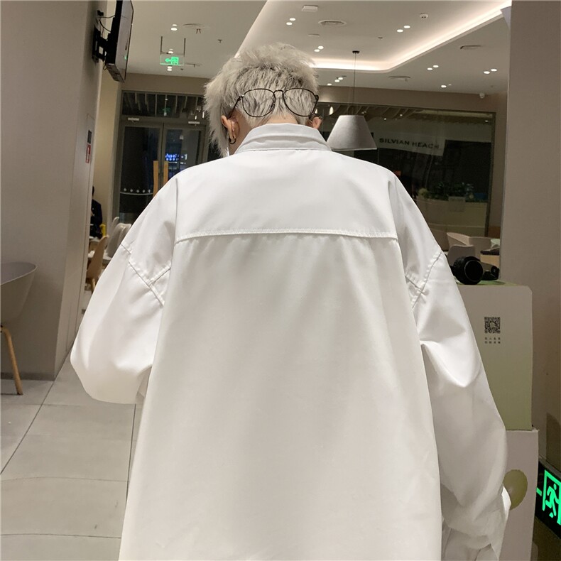 抖音直播供货2025春新款美式复古纯棉水洗长袖衬衫A158-CS01-P38,男装衬衫,电商A158