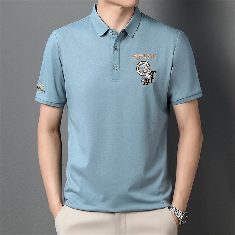 AD1045钱塘2020-3男士夏季精品休闲翻领商务短袖T恤P53图片