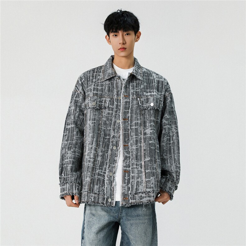 休闲宽松水洗牛仔夹克百搭潮外套JK9004-P88控139图片