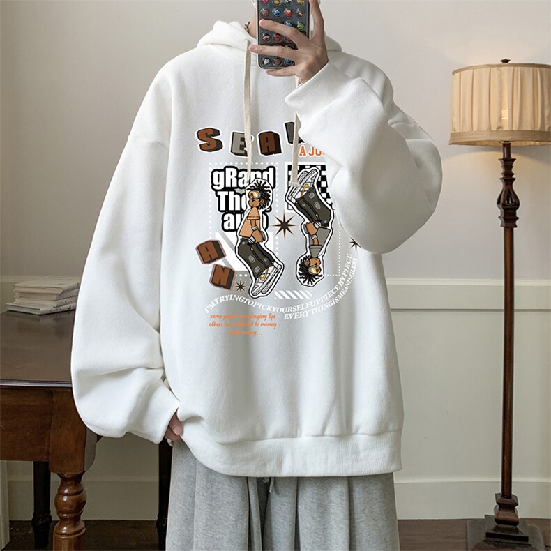 连帽卫衣男大码运动服帽衫外套WY2282-P35 加绒款-P40图片