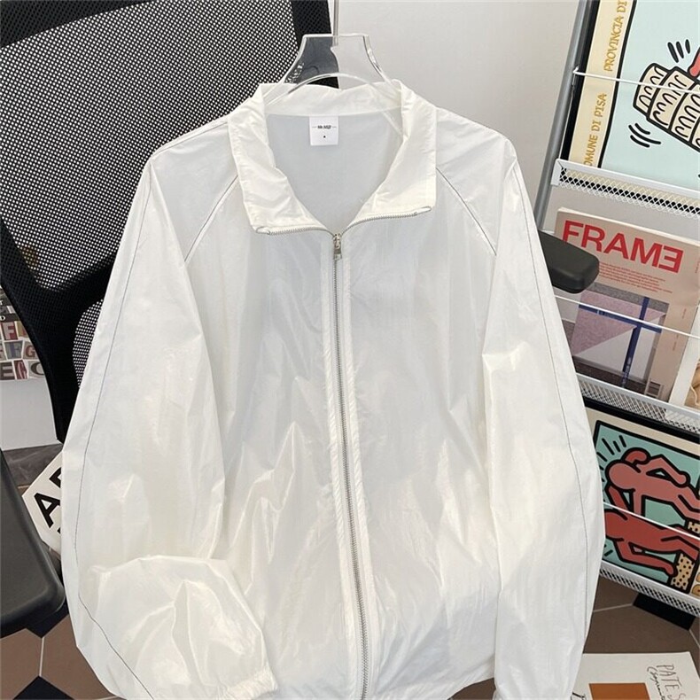 W474-P55明星同款防晒衣冲锋衣外套拉链印花防晒开衫休闲夹克,男装防晒衣,星座911-1