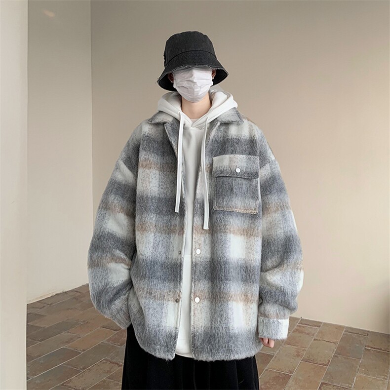 【新增夹棉】MY111-P108控138夹棉P118毛呢格子红大衣加厚外套,女装短外套,电商D232