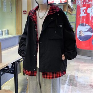 男春季新款假两件连帽卫衣潮W7326P65,男装卫衣,星座1116-2