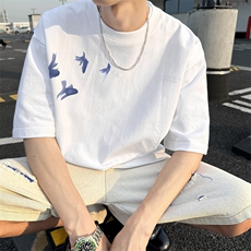 240g美式重磅短袖T恤FSDX282M-5XL特批25无差价控48，男装T恤，电商B219B