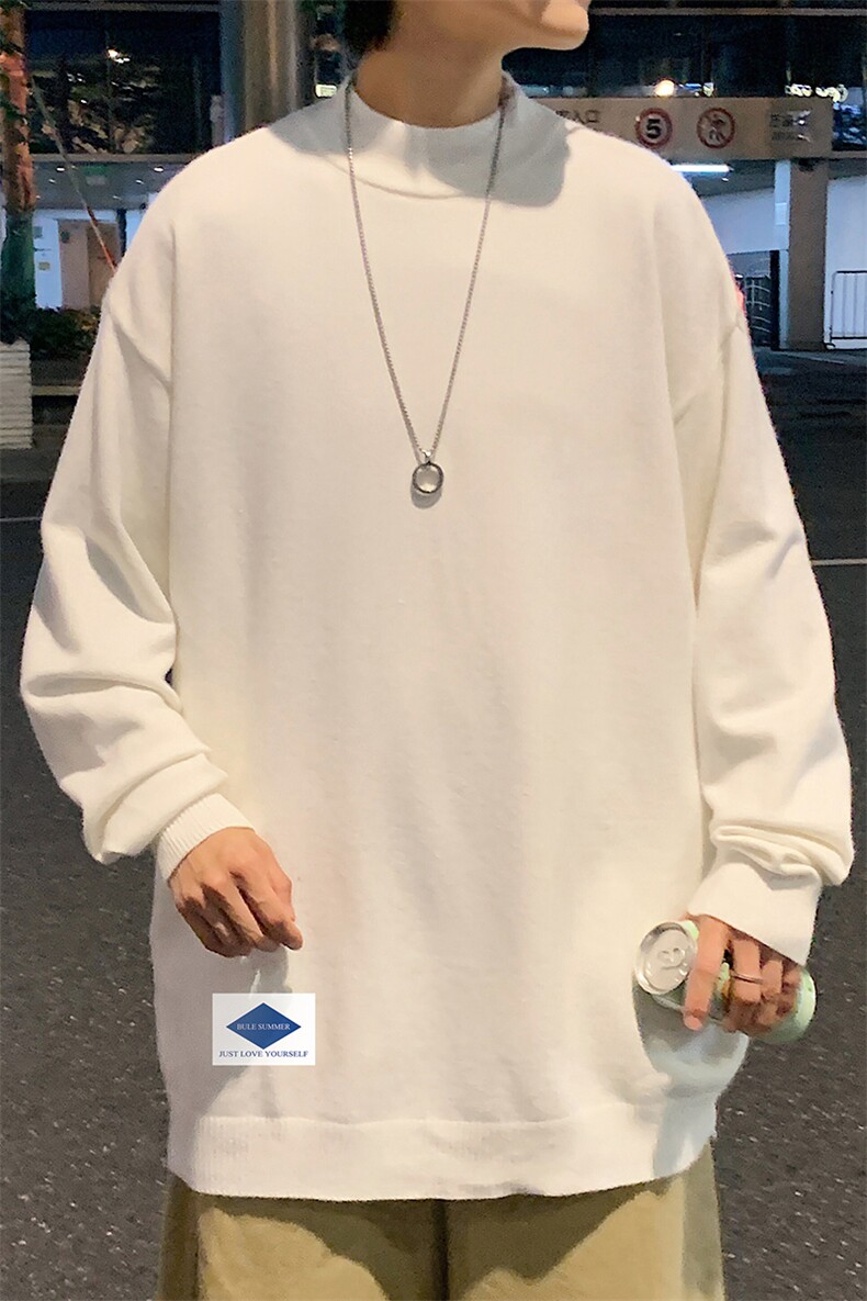 M18061-P45加绒款-P65半高领毛衣男士大码针织衫男毛线衣男,男装针织衫/毛衣,电商A040