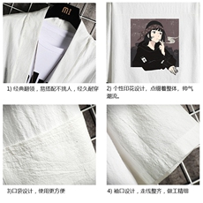 HF59122-P40风汉服男开衫外套七分袖道袍网格挂拍，男装民族服装，电商A040A