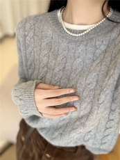 2025年秋季单件时尚不都是提前简约休闲套头，女装羊毛衫，恩泰羊绒