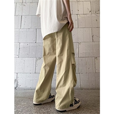 美式复古降落伞兵裤男夏季情侣vibe风高街美式工装冲锋裤CK93-P35，男装休闲裤，星座1008
