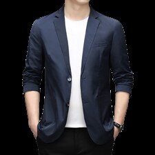 休闲西装男春秋薄款2023秋季新爸爸单西上衣中年男士西服外套，男装西服，电商B212（原钱塘6029）