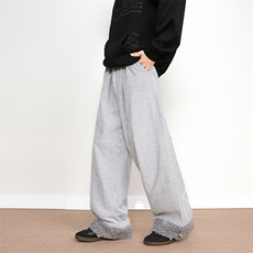 8XL-M加厚羊羔毛棉裤特大码宽松休闲裤保暖直筒阔腿裤KZ1939/P68，男装休闲裤，电商B238