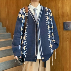 2022ins男V领气质潮休闲长袖青春流行秋季针织衫毛衣R0135P56，男装针织衫/毛衣，星座1116-2