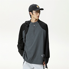 311B-1-YZ35002-P45控68时尚撞色拼接透气长袖T恤高品质二开，男装T恤，星座311B-1