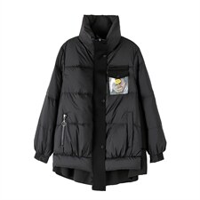 羽绒服新款2022女装时尚韩版可中长款90白鸭绒2022年冬季独特设计，女装羽绒服，卡杰菲