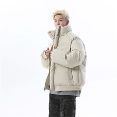 网图冬装立领加厚韩版棉服刺绣PU皮棉衣情侣美式外套MY968特P85，男装棉衣，电商A341