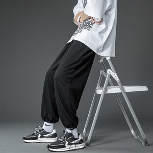 主推有大码(S-5XL）夏季薄款宽松休闲卫裤九分裤男A01特P25-限48图片
