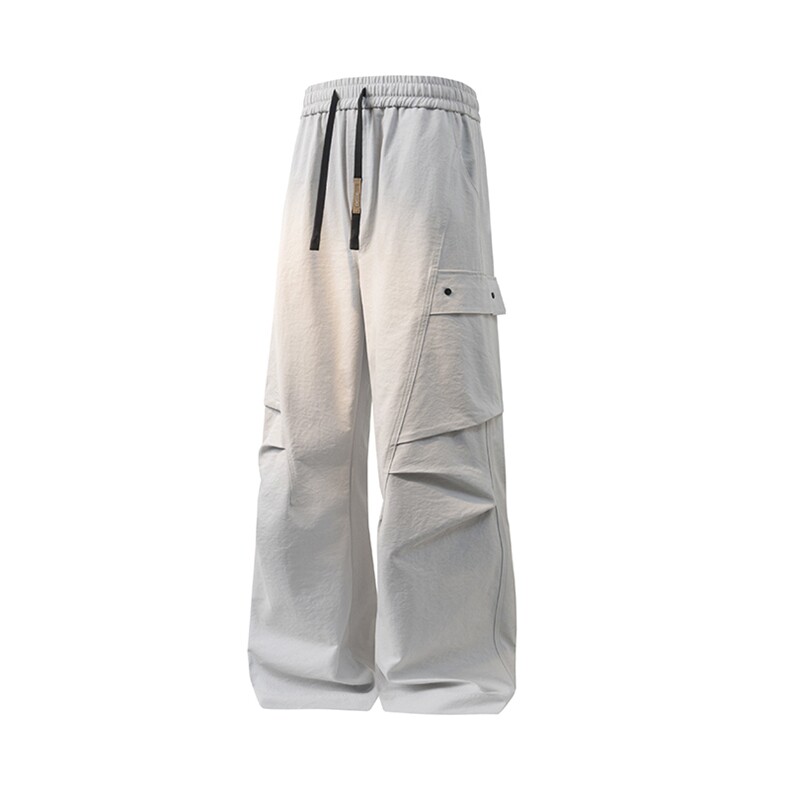 2026年春季新款现货潮牌工装裤休闲裤白底平铺图C323-1-6606-TP45，男装工装外套，电商C323-1