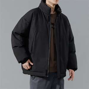 现货美式高街休闲夹克冬季立领纯色三防户外工装加厚棉服外套图片