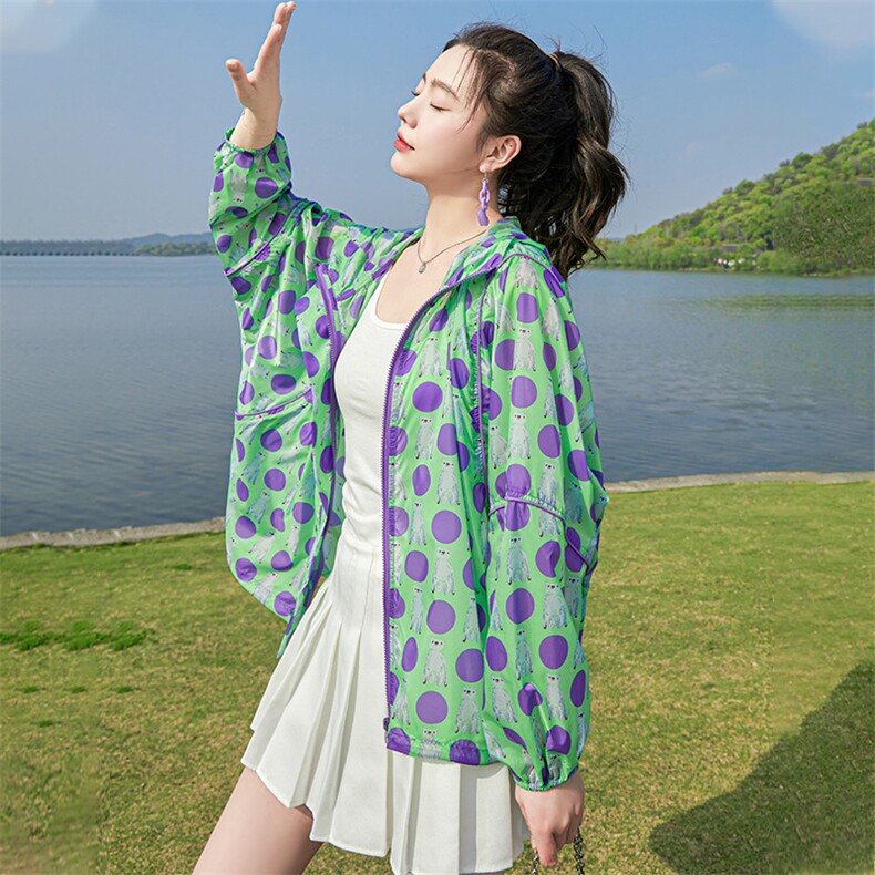 印花防晒衣夏季薄款防晒服RF2C290-2805#-P85-K138,女装短外套,蝶眷