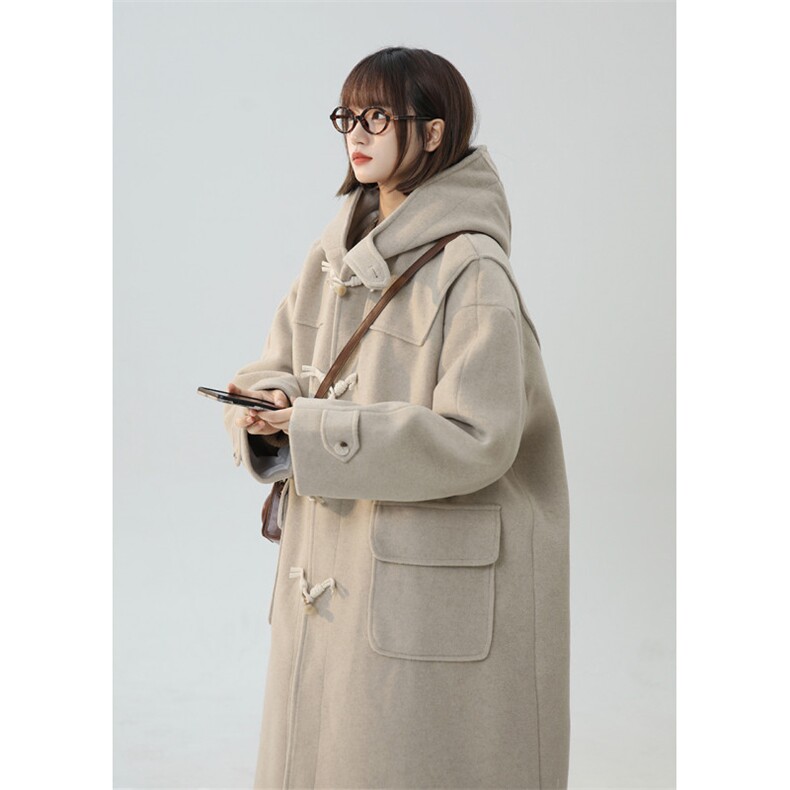 N906P158高端毛呢外套秋冬高级感学院风复古时尚氛围感长款大衣，男装毛呢大衣，电商A170