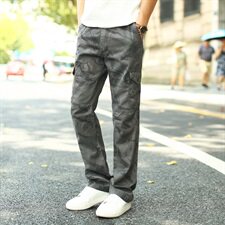 S-7XL春装男士多口袋纯棉迷彩工装裤休闲男长裤加肥大码16033，男装休闲裤，星座802