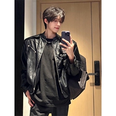 复古皮衣外套男潮流痞帅立领工装夹克513APY2738P72，男装夹克，星座513A