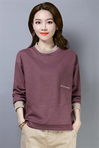 2021年春季新款潮韩版套头圆领卫衣女宽松百搭上衣服女士打底衫棉图片