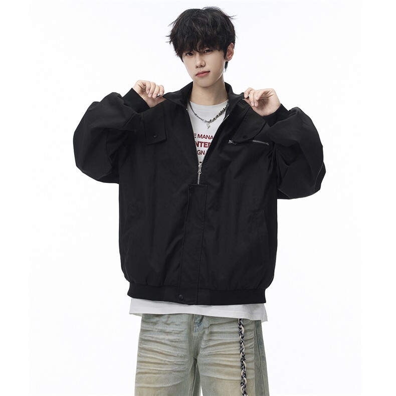 秋季夹克男宽松飞行服外套棒球服D329-QM204-P90-控138,男装夹克,电商D329