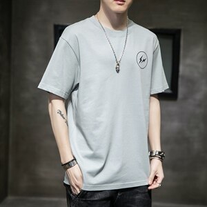 夏季新款潮男个性闪电印花T恤男士圆领短袖纯棉t恤CYDT9235-P25图片