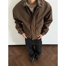 假两件棉衣男夹克外套潮牌宽松简约百搭男士男款棉服JK6106，男装夹克，星座516A