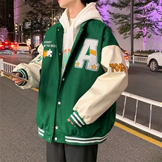 秋款棒球服夹克外套男潮牌潮流字母刺绣情侣学生22120-P78控128，男装夹克，星座717