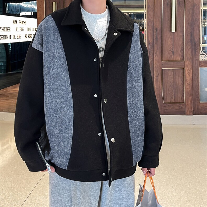 男装呢料大衣2026秋冬季新款毛呢大衣男生外套XZ514-2-F592-P135，男装毛呢大衣，星座514-2(原B239)