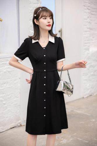 夏季新款连衣裙，女装连衣裙，水锦红