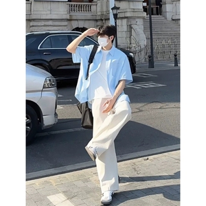 XZ1014-1-CS233-特p35-美式短袖衬衫男图片