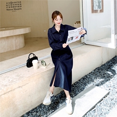 现货26早春老钱风环保兰牛仔裙2C293-Q872--P165-K268，女装连衣裙，2C293