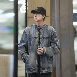 A1009 P80秋冬新款青年男生休闲日系港风潮男外套夹克图片