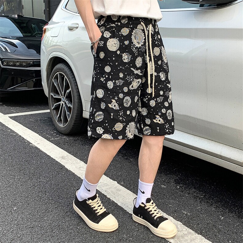 潮牌高街休闲五分裤潮流宽松短裤A086-DK406-P24,男装牛仔裤,电商基地A086