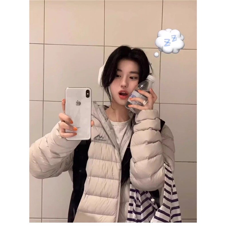 羽绒棉服女2025年新款冬季轻薄小棉袄高级感连帽复古美式加厚外套,男装棉衣,星座506A