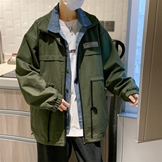 模特-假两件工装外套男春秋潮牌夹克7182-P68，男装夹克，电商B380（原B361）