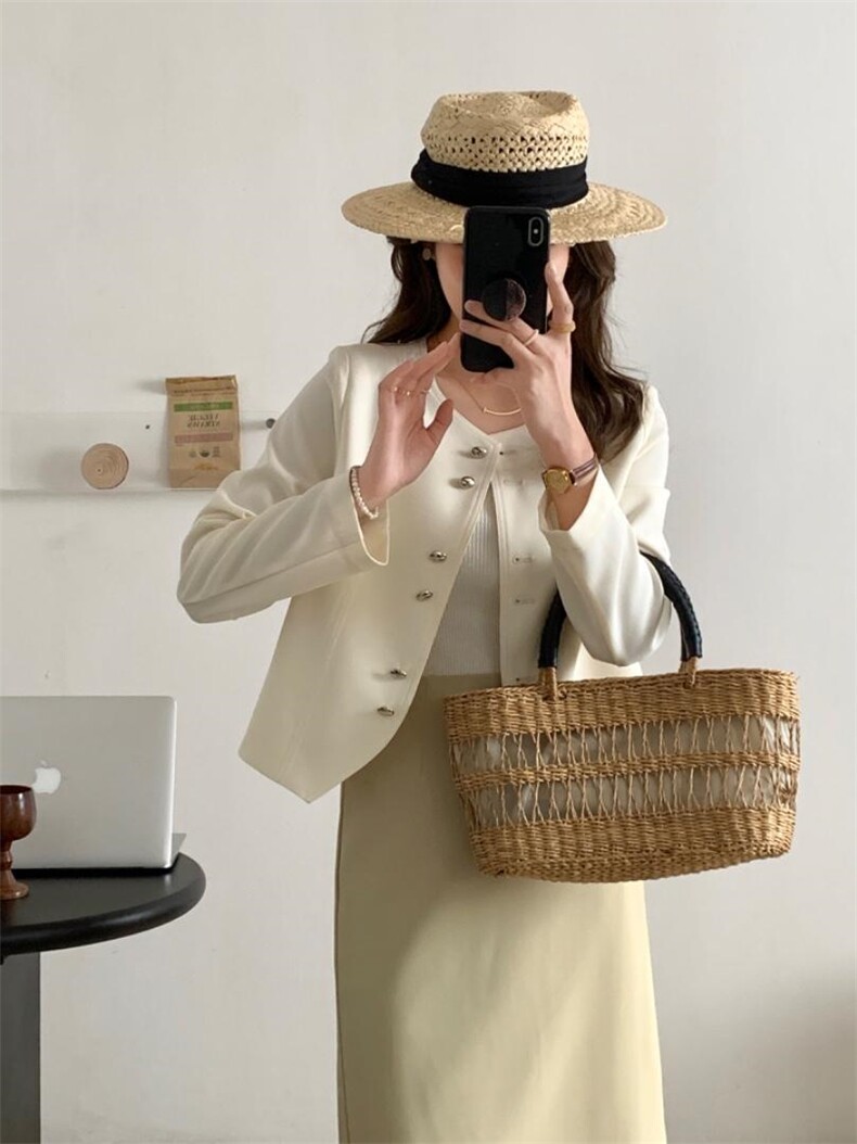 春款薄面料小香风外套，其它，佳其