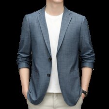 2023年春款男士上衣无缝单件西服P165,男装西服,电商D223-1