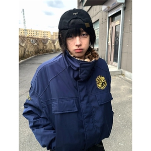 美式豹纹红色工装棉服男女冬季加厚座山雕外套棉衣本命年毛领棉袄图片