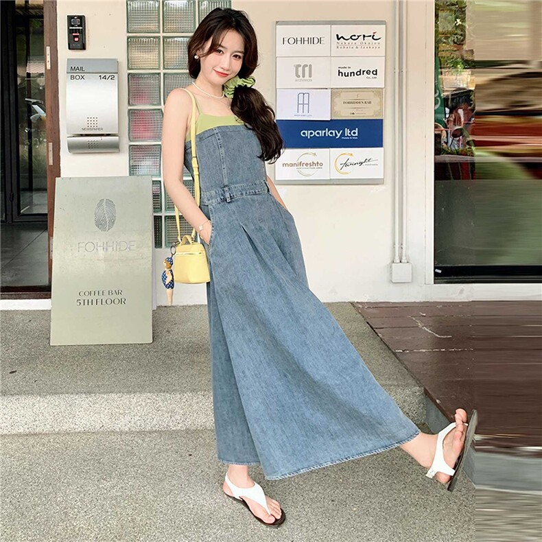 新款牛仔吊带裙-款号9915-P115-K168，女装牛仔裙，浙宝305