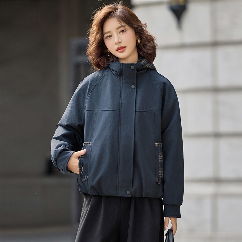 2025年冬季新款休闲短棉衣,女装棉衣/棉服,红依一坊