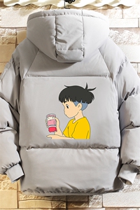 MY16200-P100 加厚加绒连帽棉衣男大码棉服男面包服男 砖墙挂拍图片