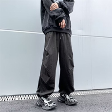 休闲裤男韩版潮流高街帅气束脚裤2024春季ins宽松长裤K4859-P43，男装休闲裤，星座412-2
