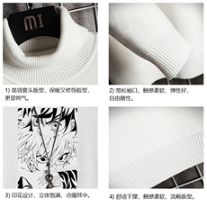 GM45176-P45加绒款-P65高领毛衣男士大码内搭毛线衣男网格，男装针织衫/毛衣，电商A040A