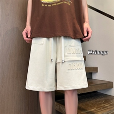 XZ616夏季新款麂皮绒钢印短裤休闲裤TY2462P45控58，男装牛仔裤，星座512A（原616）